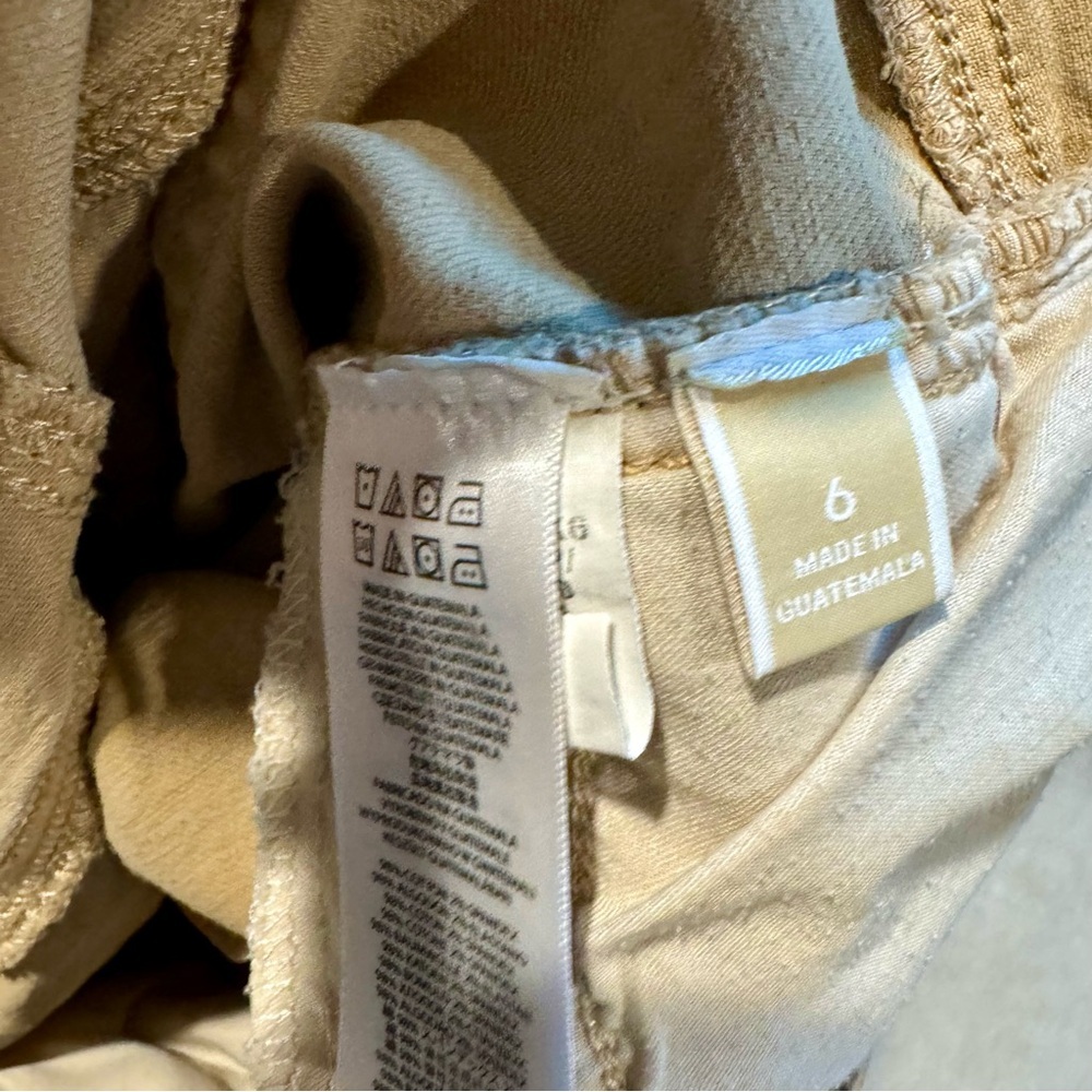 Michael Kors Tan Stretch Chinos 5 Pocket MK Logo Hardware Size 6 D16 - Picture 4 of 6